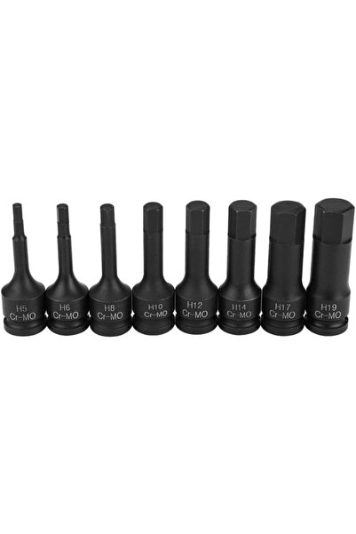 VIKTEC 1/2 Darbeli Havalı Allen Lokma Seti 8 Parça (H5-H6-H8-H12-H14-H17-H19)