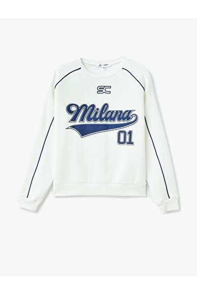 Koton Oversize mikina s dlouhým rukávem a vysokým výstřihem na kole