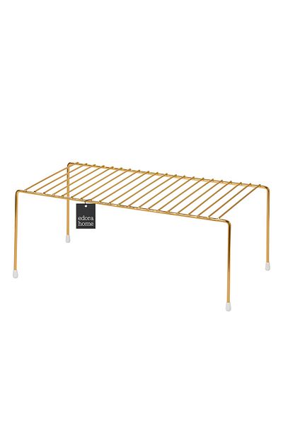 Edora Home Ανοξείδωτος Χρυσός Μεταλλικός Οργανωτής - Ντουλάπι πολλαπλών χρήσεων και μπολ για πιατάκια