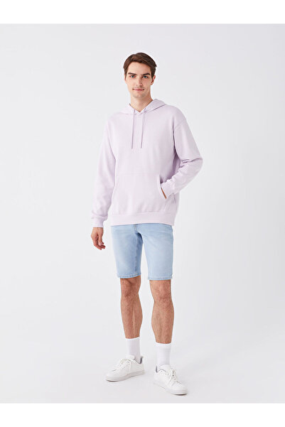 LC Waikiki Λιλά μακρυμάνικο ανδρικό χοντρό φούτερ