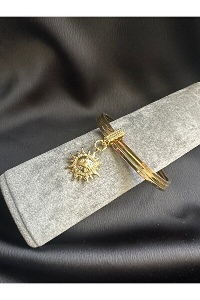 BE Curio&Co ZİRKON TAŞLI GÜNEŞ ÇARMLI 3Lİ ÇELİK AJDA BİLEZİK