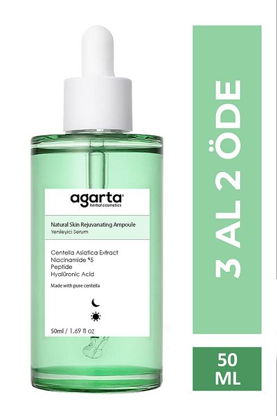 Agarta 50 ml Natural Skin Rejuvenating Renewing Serum Ampoule