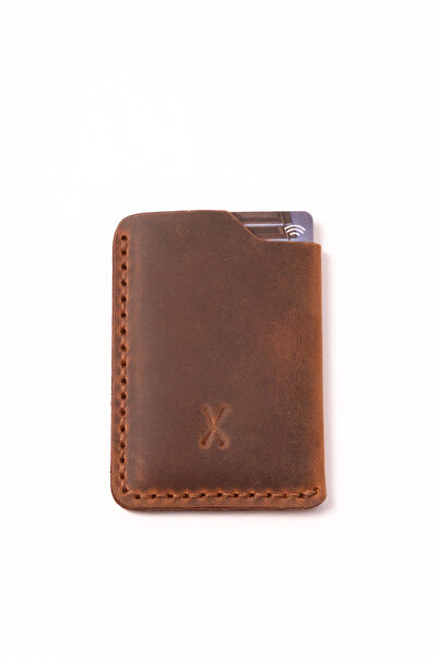 minimal X design حامل بطاقات بسيط الحد الأدنى X - بسيط، نحيف، أنيق، صلب - مصنوع يدويًا من الجلد الحقيقي