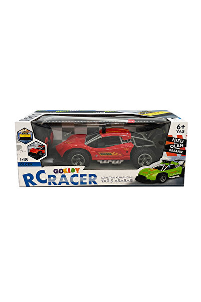 Gokidy Süspansiyonlu Işıklı Uzaktan Kumandalı Yarış Arabası Rc Racer 1:18 Ölçek - Kırmızı