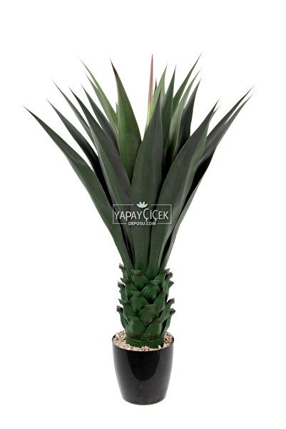 Yapay Çiçek Deposu Yapay Premium 20 Yapraklı Agave Kaktüs Ağacı 105 cm