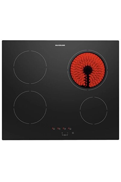 Silverline İkili Siyah Ankastre Set (3481 Flam Siyah Davlumbaz - VC8210B01 Elektrikli Ocak)