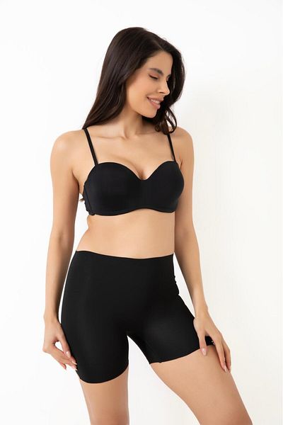 LOHOUSE Women's Black Color Recovery Silicone Laser Cut Boxer Corset