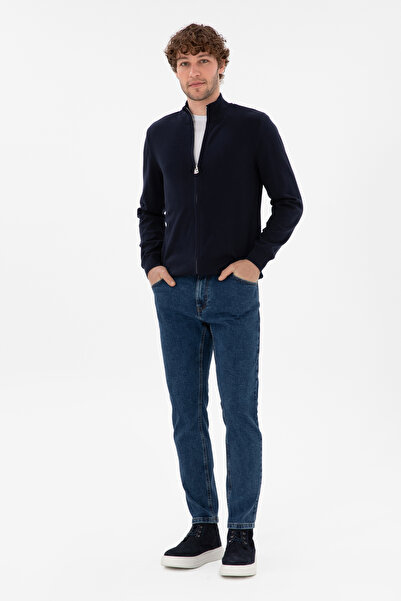 U.S. Polo Assn. Erkek Lacivert Basic Triko Hırka 50298268-VR033