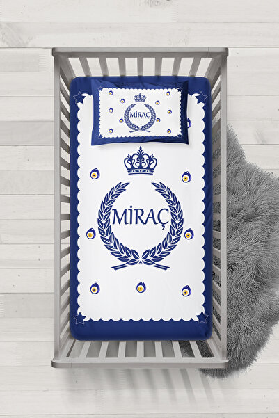 MEKTA HOME BEBEK İSİMLİ BEŞİK YATAK ÖRTÜSÜ MİBYÖ-9035