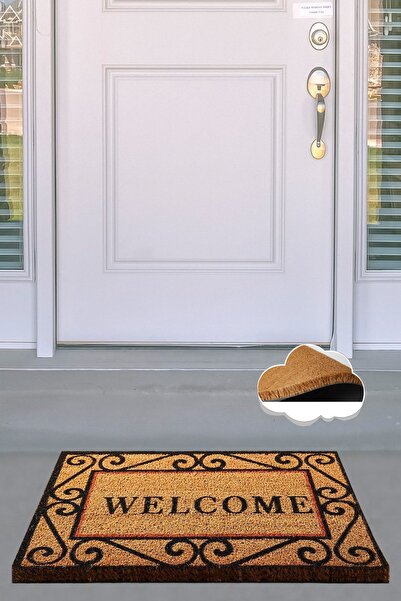 Chilai Home Coco Fold Beige Doğal Koko Paspas,Kıl Kapı Önü Paspası