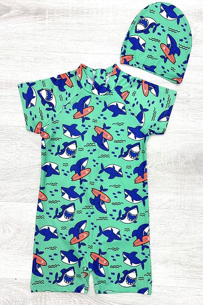 My Kids Wear Μαγιό για αγόρια με κορδόνι, φερμουάρ και αντηλιακή προστασία