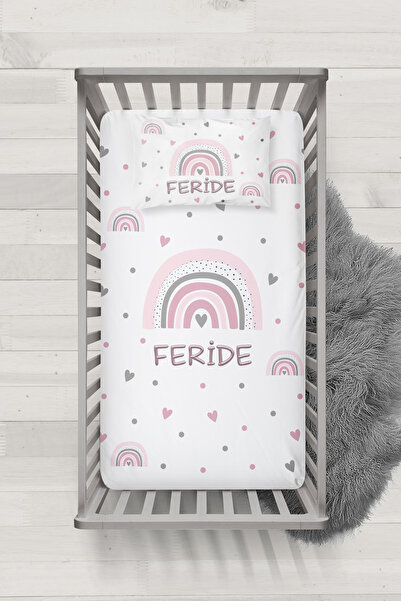 MEKTA HOME BEBEK İSİMLİ BEŞİK YATAK ÖRTÜSÜ MİBYÖ-3075