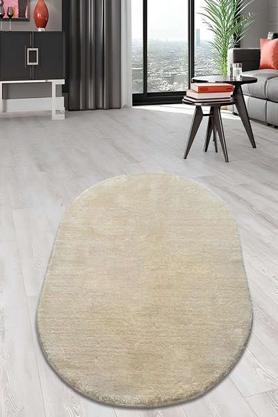 Sarar Oval Post Halı Peluş Yumuşacık Kaymaz