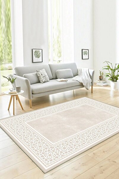 Hevia Home Modern Dijital Baskı Kaymaz Taban Salon Halısı Mutfak Halısı Korid...
