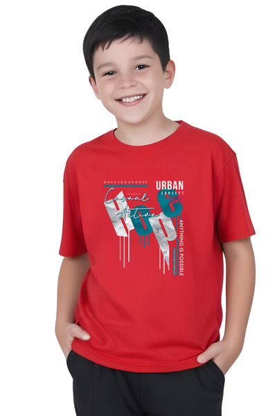 panios kids 3'lü Hope-Sun-SK Baskılı Erkek Çocuk Kısa Kollu T-Shirt