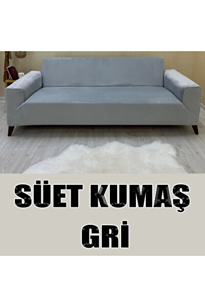 KILIFSAN Süet Detaylı Angora Kumaş Üçlü & Çekyat Koltuk Kılıfı