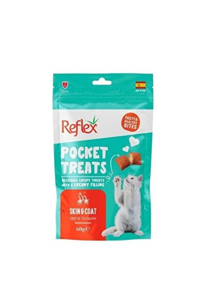 Reflex Pocket Treats Deri ve Tüy Bakımı Destekleyici Kedi Ödül Maması 60 Gr