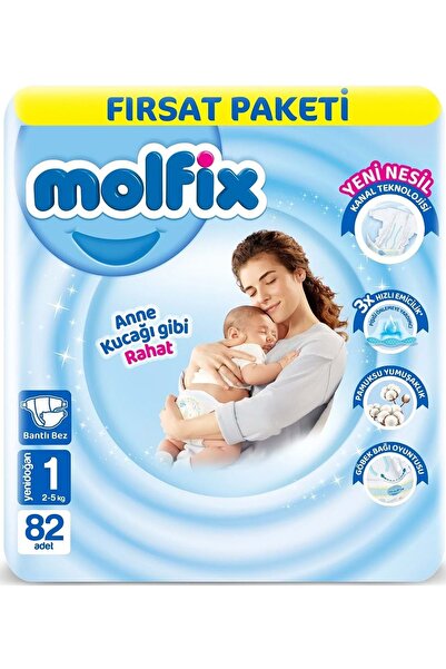 Molfix Bebek Bezi Beden:1 (2-5Kg) Yeni Doğan 246 Adet Aylık Fırsat Pk