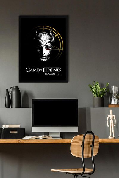 Saturn Game of Thrones Framed Table - Game of Thrones Series Poster Art Print