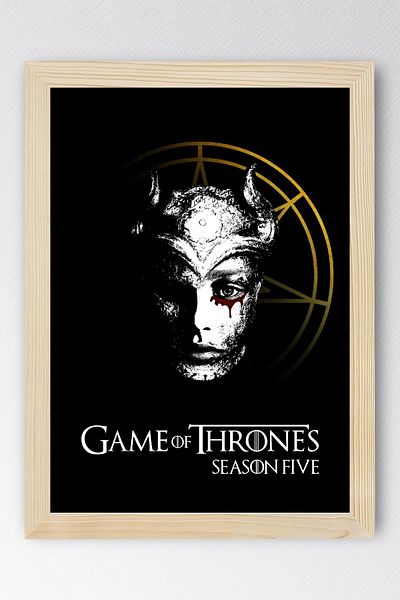 Saturn Game of Thrones Framed Table - Game of Thrones Series Poster Art Print