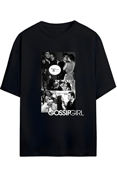 MAGORS ΤΗΛΕΟΡΑΣΗ GOSSIP GIRL - Βαμβακερό μπλουζάκι Unisex Oversize με ψηλή στ...