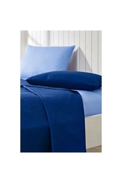 NİVEMESHOME Nivemeshome Indigo-Sky Blue Double Ozdilek - Ranfonce Pique Set