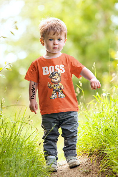 oneagılyazı Παιδικό μπλουζάκι με στάμπα αρκουδάκι, oversized