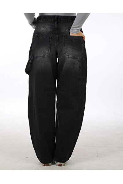 Asia (Bel Adjustable) Baggy Jeans with Side Buckle (Ground) Bol Leg