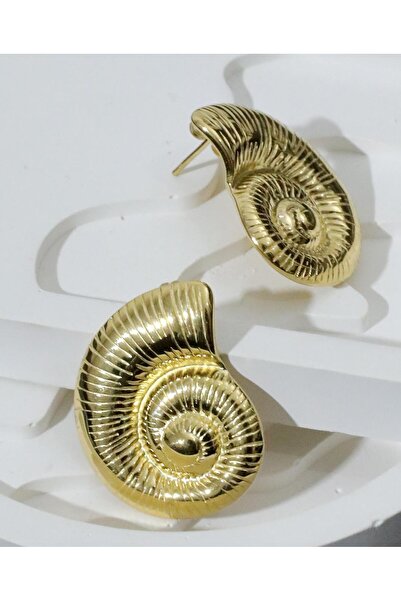 Today accessory حلق تصميم الحلزون الذهب