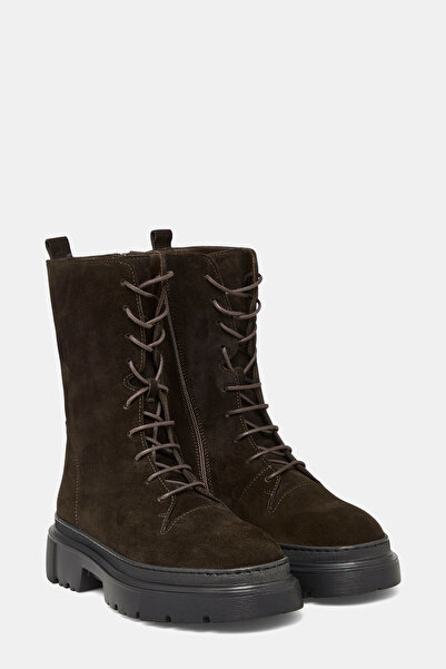 W Collection KOYU KAHVE SÜET DERİ BAĞCIKLI BOT