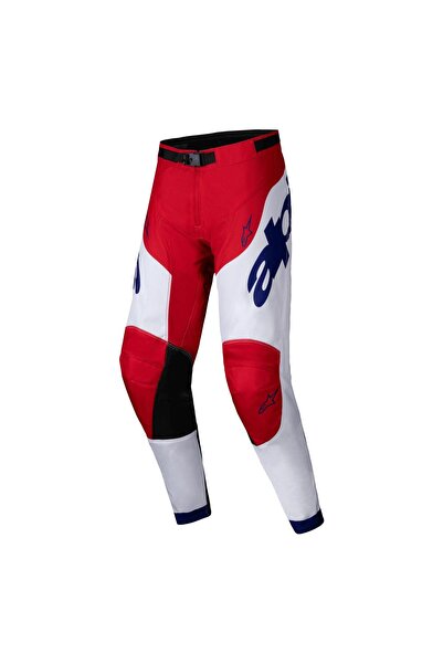 Alpinestars Racer Veil Kros Motosiklet Pantolonu Kırmızı Beyaz