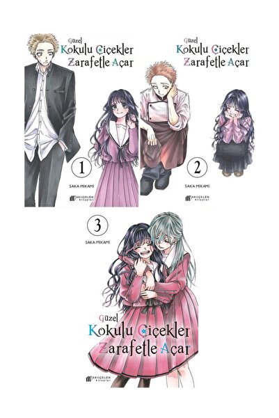 Akıl Çelen Kitaplar Güzel Kokulu Çiçekler Zarafetle Açar 1-2-3 Manga Seti / A...