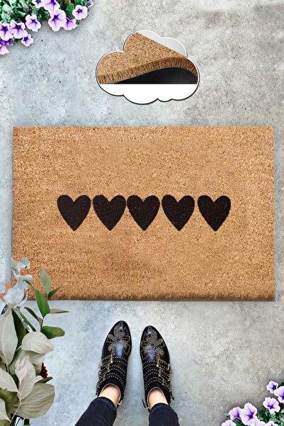 Chilai Home Coco Pelo 40x60 Cm Bristle Mat, Decorative Multi-Purpose Indoor and Outdoor Door Mat