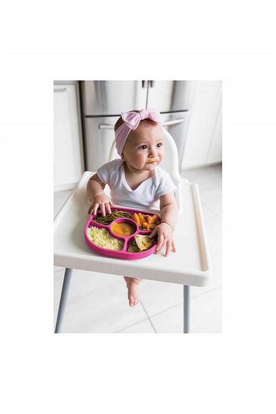 bblüv Yümi Silicone Plate and Spoon Set Pink