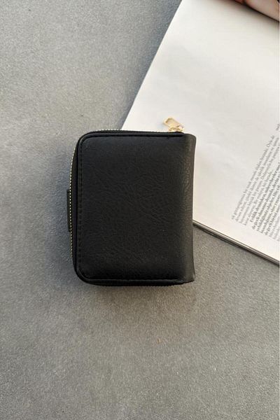 LEONAS Portofel de bază pentru femei Clamshell Thepe Black
