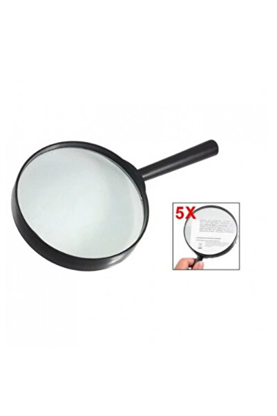 Belle Fusion Plastik Siyah Yuvarlak Kolu 100mm Dia Büyüteç 5x Büyüteç