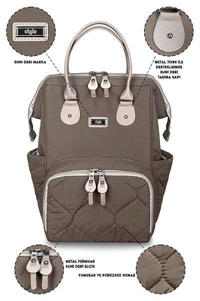 Stylo Victoria Quilted Mother Baby Care Backpack