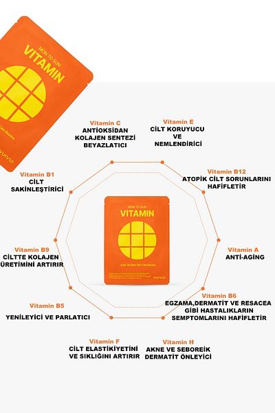 byeolee 5 Pieces Skin Repairing and Renewing Korean Face Mask with Vitamin Extract for Tired Skin 25ml