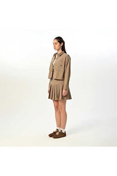 LOCO LOCO طقم جاكيت وتنورة جبردين للفتيات باللون البيج - 7444