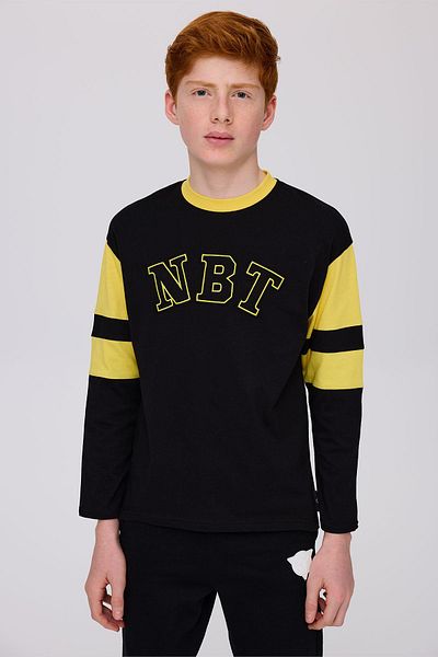 Nebbati Tricou negru pentru băiat