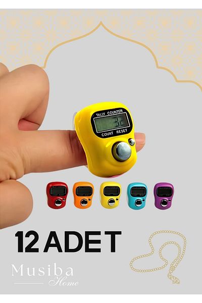 Buhara ithalat 12 τεμάχια zikrmatik ψηφιακό tasbih zikirmatik δαχτυλίδι zikir tasbih έξυπνο zikirmatik