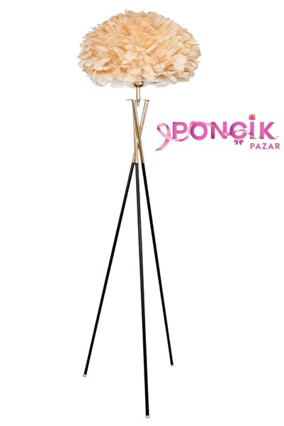 PONCİKPAZAR TÜYLÜ AYAKLI ABAJUR