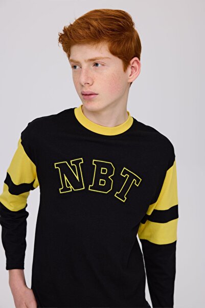 Nebbati Boy's Black Tshirt
