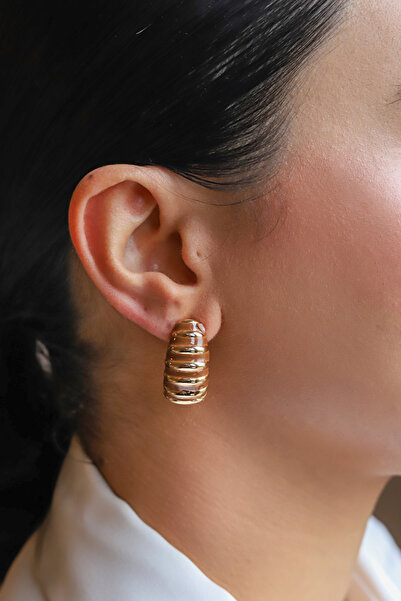 Brillo أقراط كاتربيلر مزدوجة اللون