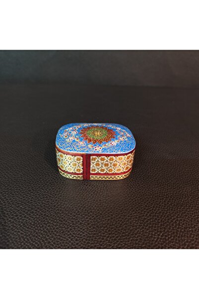 Saeıd s Craft El yapımı tezhip motifli ceviz ağacı çekmeceli kutu