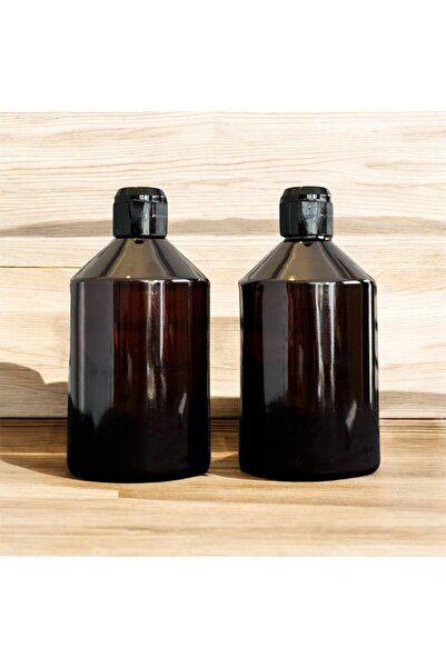 Guridda Home Design 2li 500 ml Fliptop Kapaklı Amber Plastik Şişe