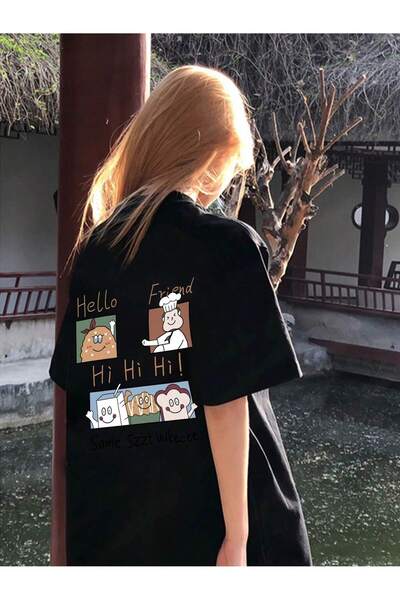 donamod Σχεδιασμός κινουμένων σχεδίων και γραφικών οπτικών ειδών Oversize T-s...