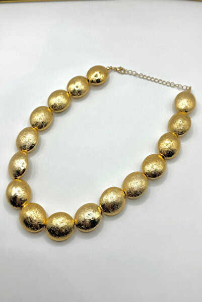 DEMOKAN Kadın Kolye Marka Vip Seri Yassı Topçuk Model Kolye