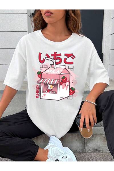 donamod Tricou oversize cu desene animate și design grafic Seria Cartoon/Lett...