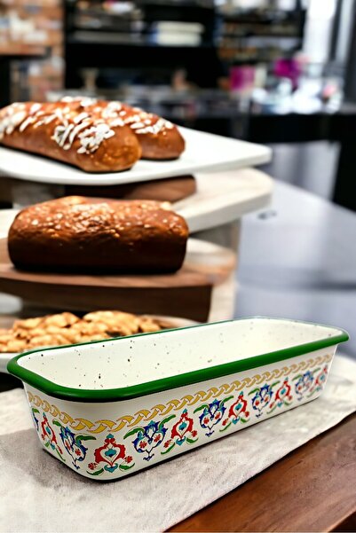 İnci Emaye قالب خبز كيك مطلي بالمينا سعة 1.7 لتر - مخبز، خبز، معجنات، مهر